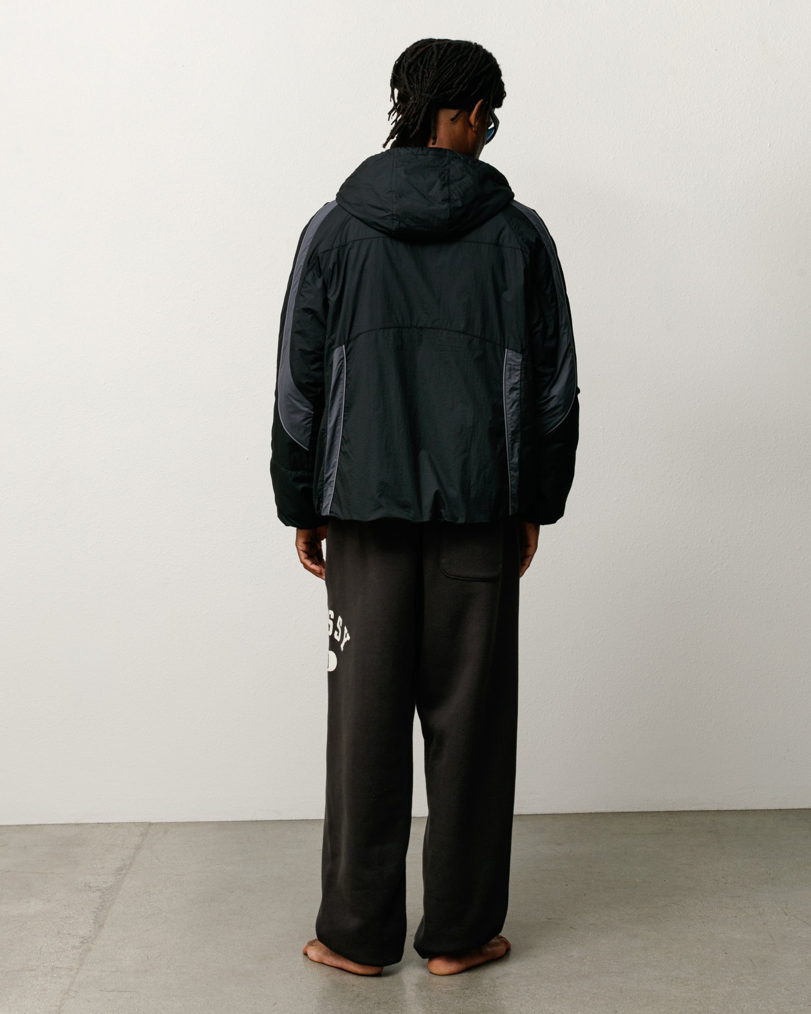 Stussy Varsity Fleece Pant washed black 500gsm
