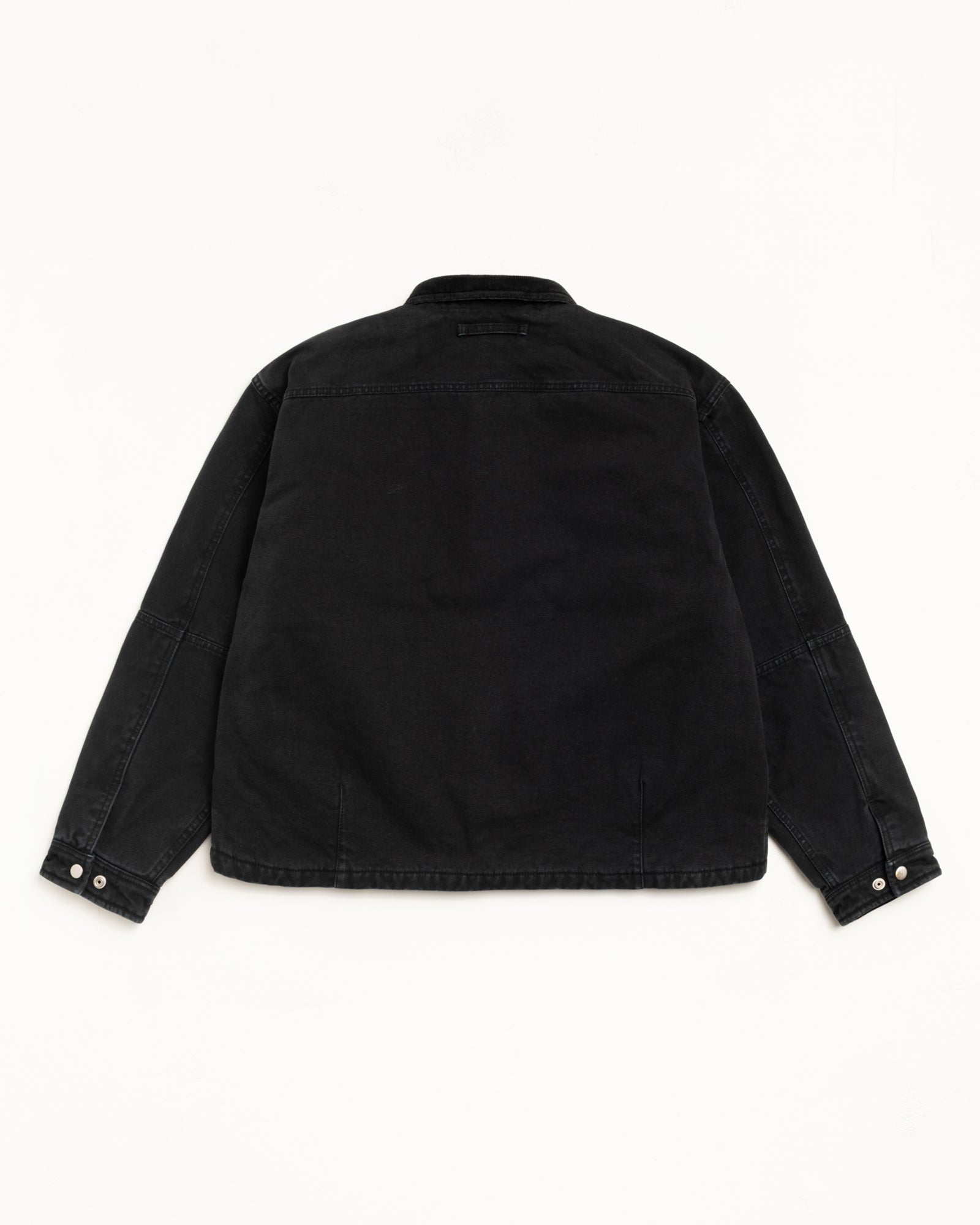 Stussy Workgear Jacket giacca nera canvas cotone boxy
