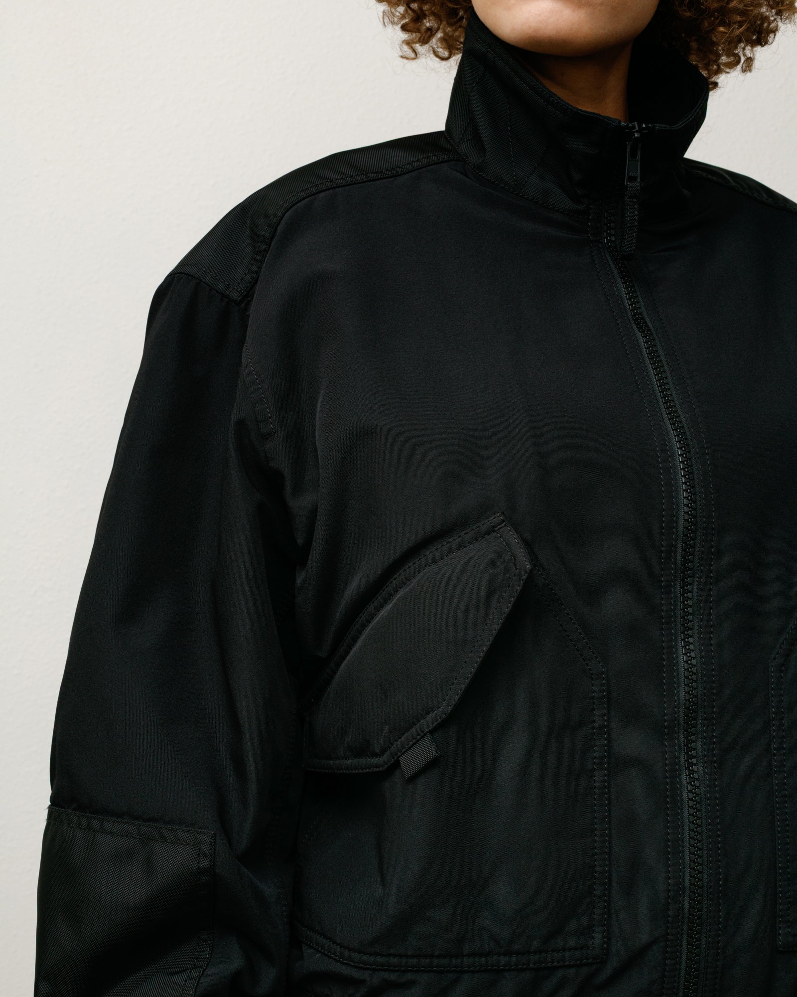 Stussy Outerwear Mock Neck Flight Bomber giacca Black