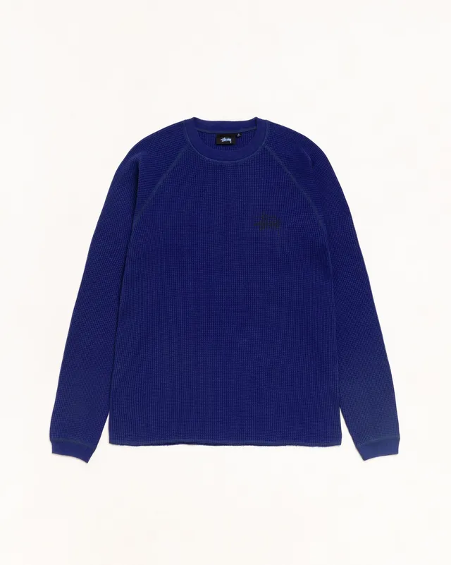 Stussy Basic Thermal maglia termica ink waffle cotone