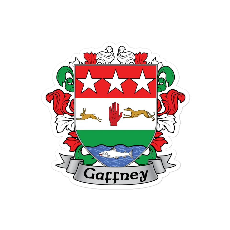 7.62 Design Gaffney Coat of Arms Adesivo Vinile 4x4 Stemma