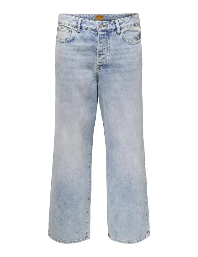 Only & Sons Onsremi Wide Leg Jeans 32W/34L Blu