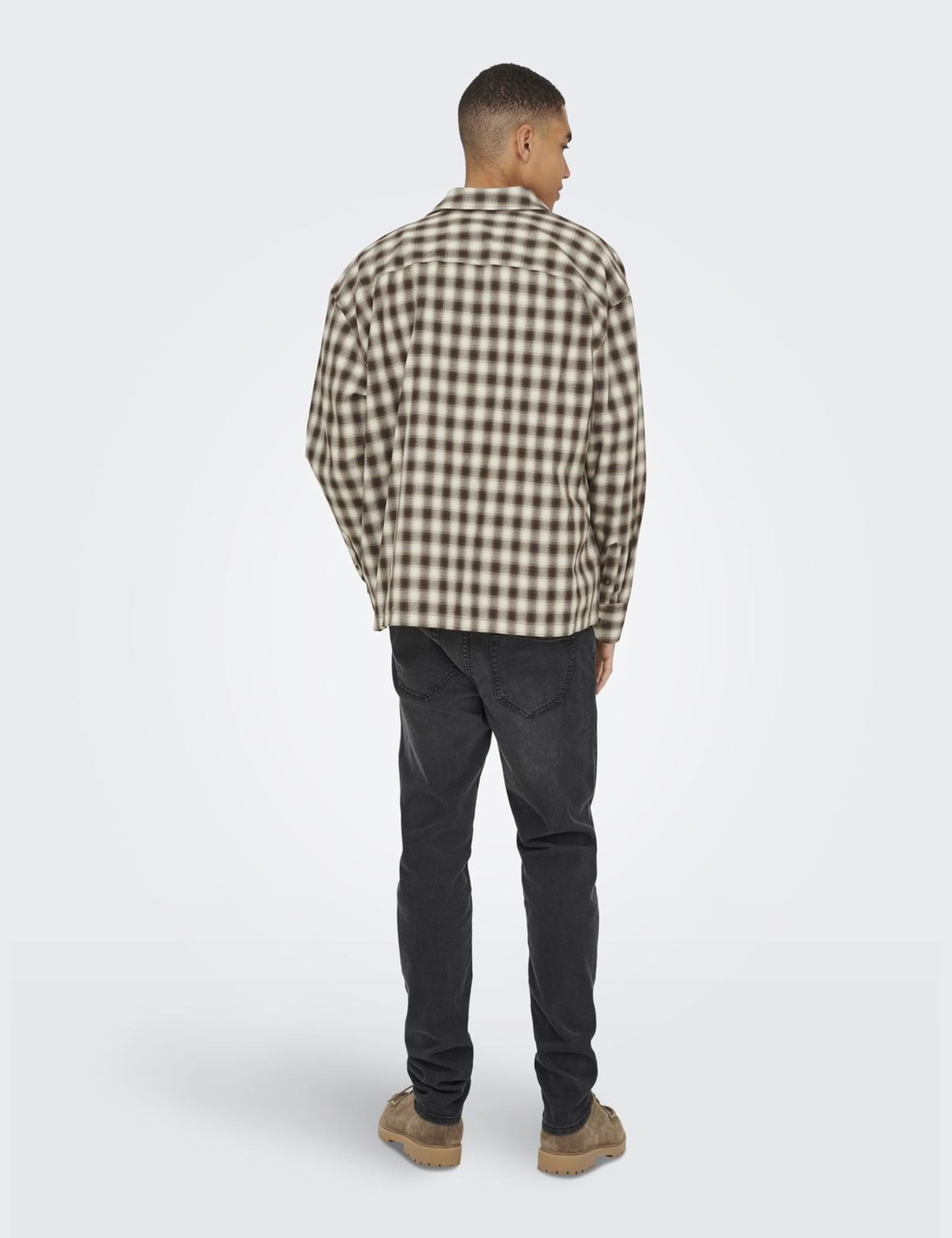 ONLY & SONS Onselliot Camicia Grey Pinstripe S