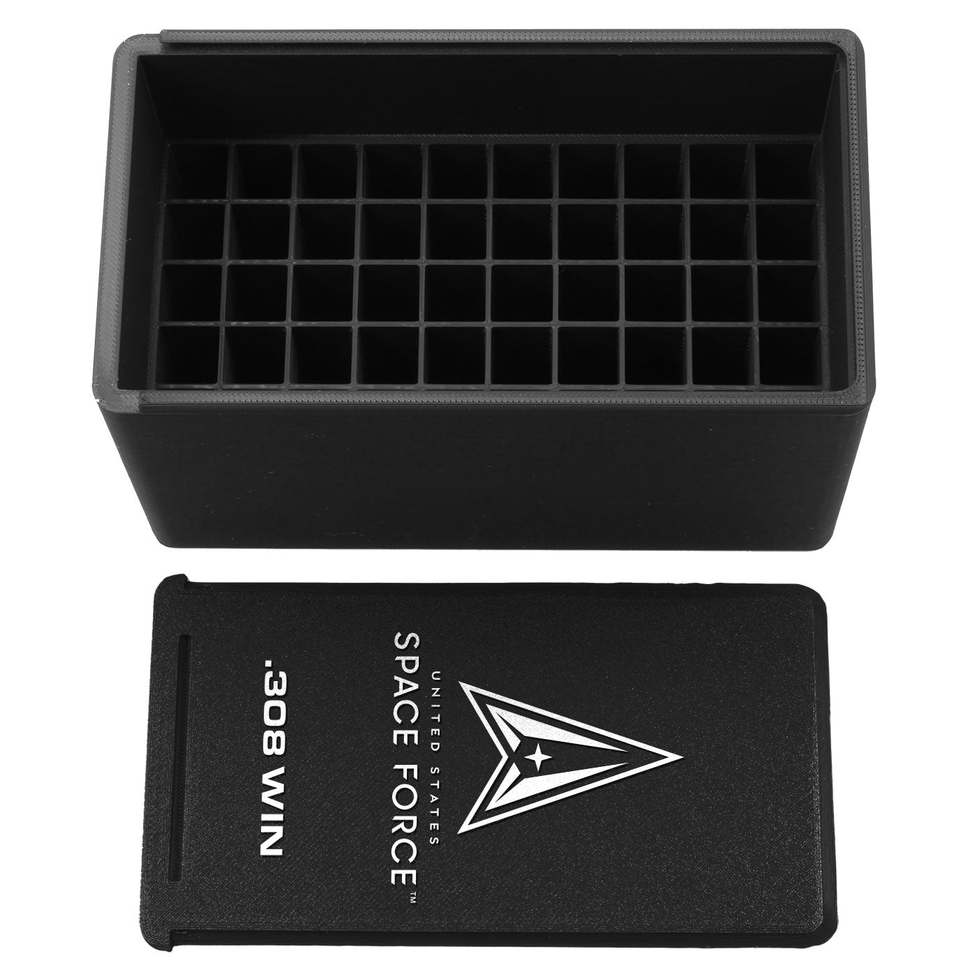 7.62 Design 3D Printed Ammo Boxes U.S. Space Force box 9mm 50 colpi