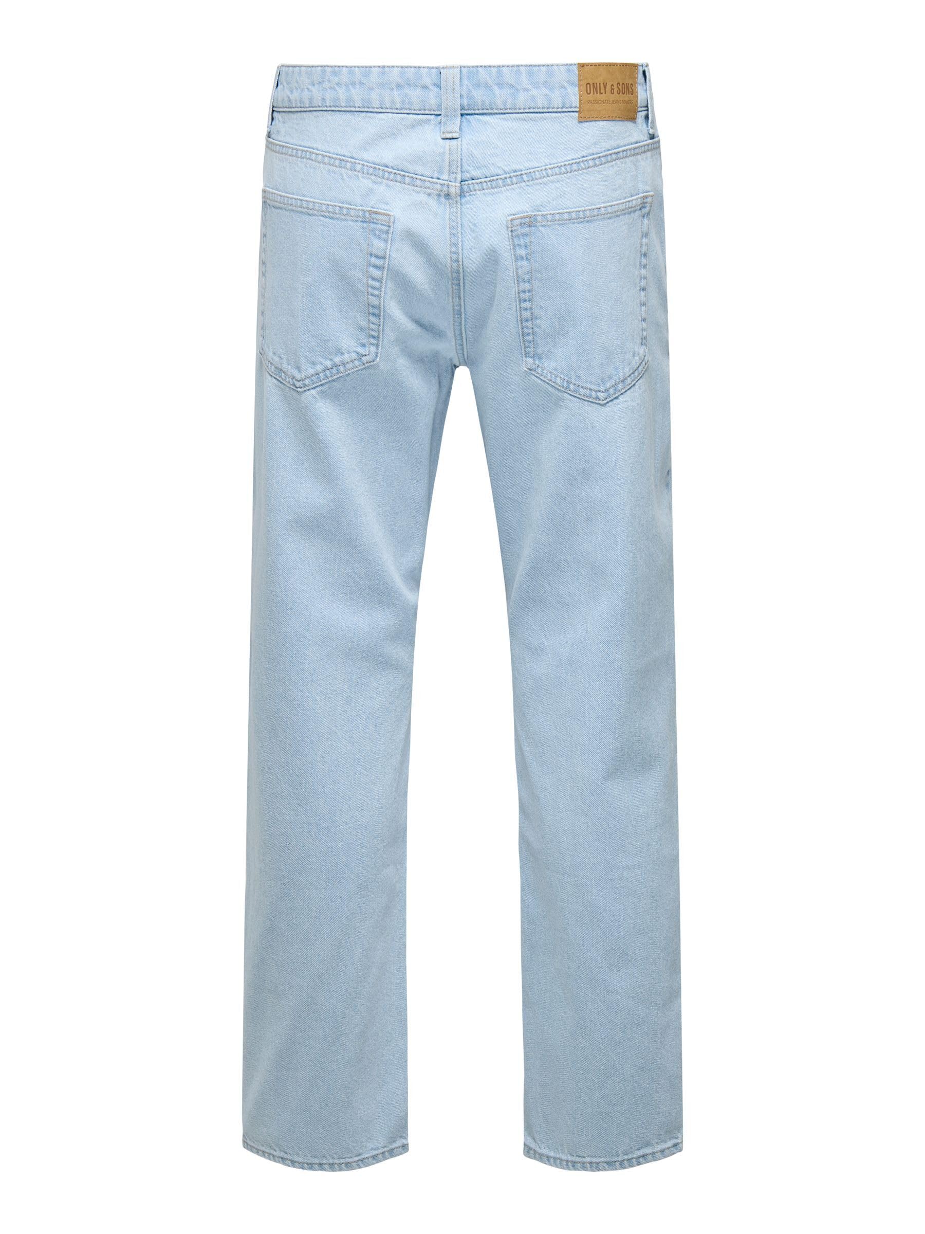 ONLY & SONS Onsedge Straight Jeans uomo vita media medium blue