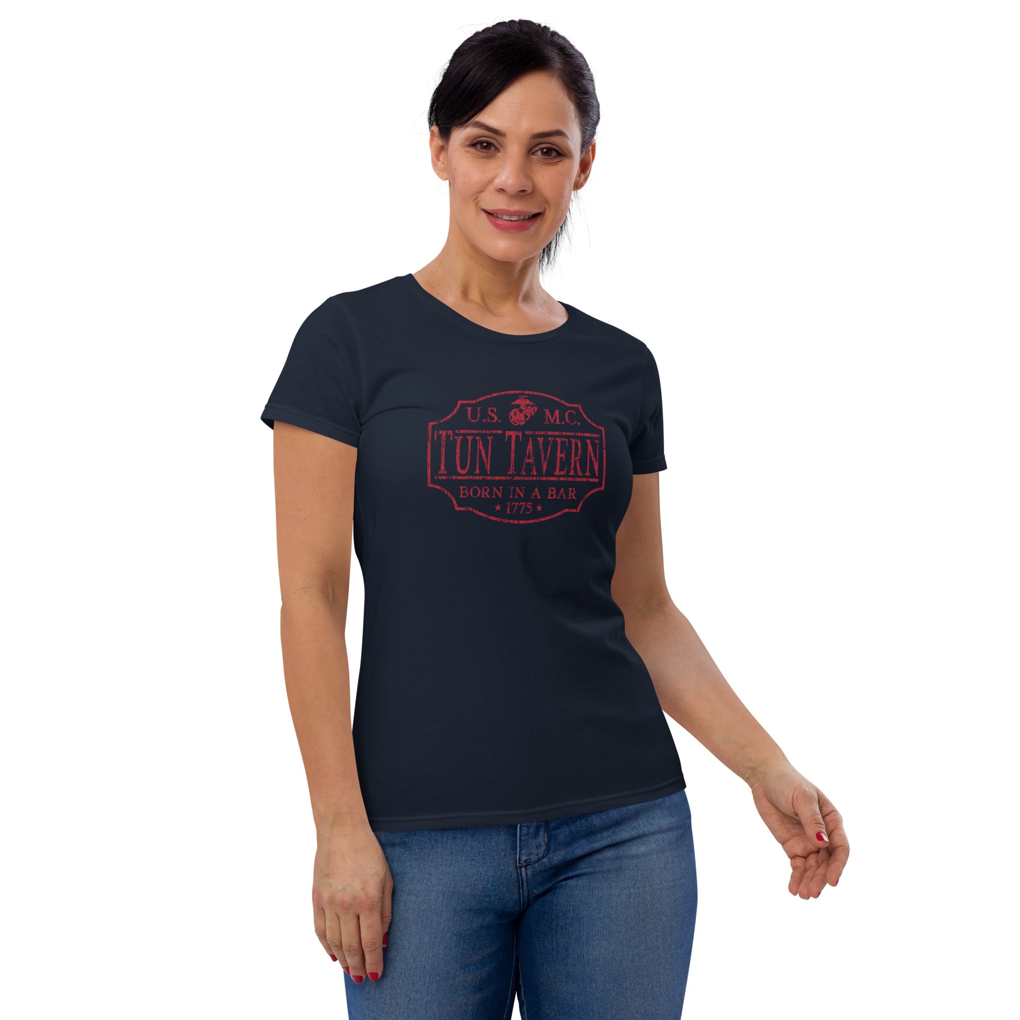 7.62 Design Tun Tavern t-shirt donna nera cotone manica corta