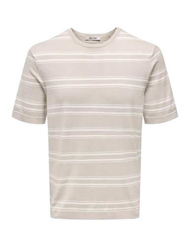 Only & Sons Onswyler Life Stripe Maglia Uomo L Blue Fog