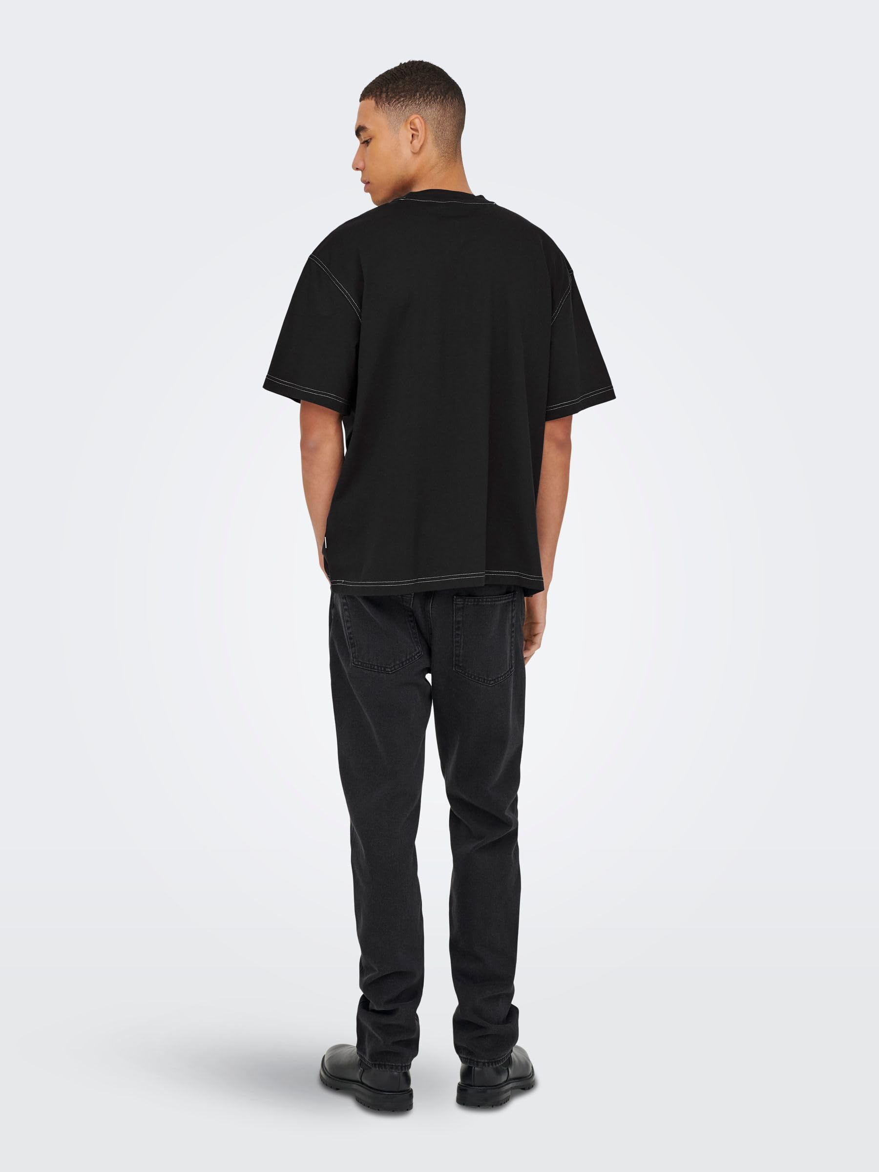 Only & Sons Larry Life T-Shirt Uomo Nero Cotone