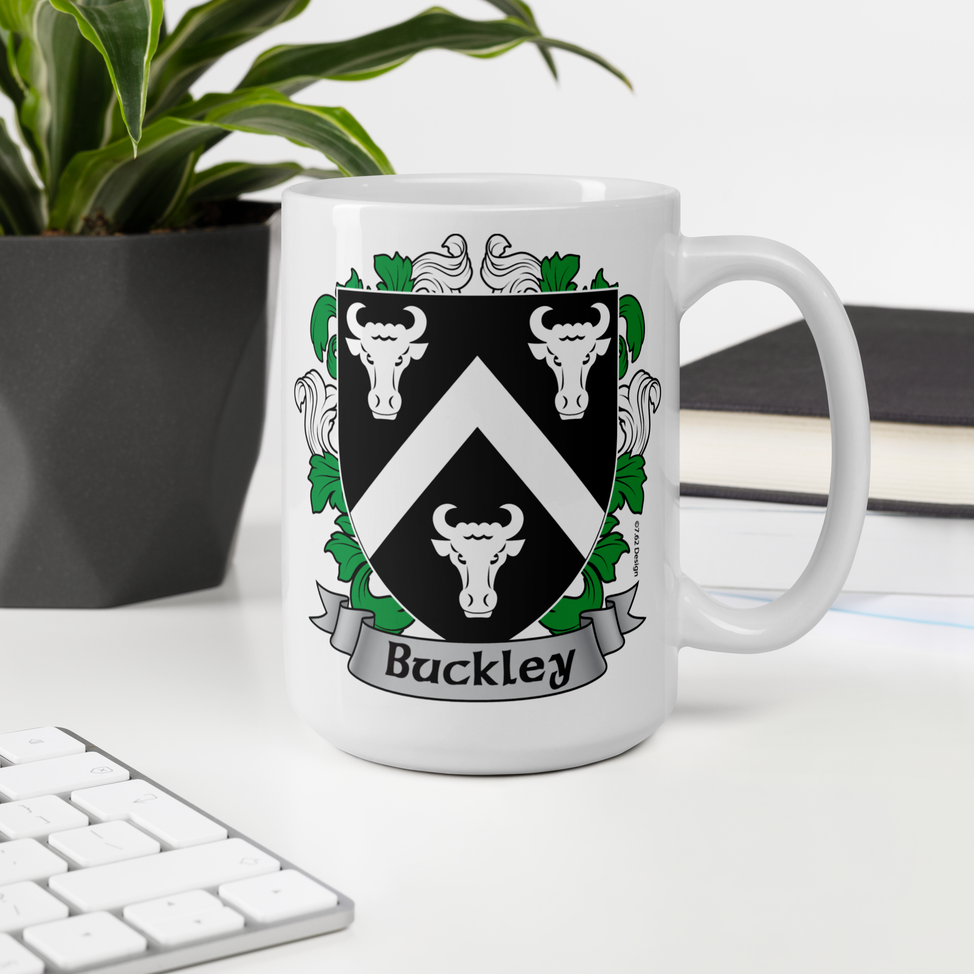 7.62 Design Buckley Tazza Ceramica 15oz Stemma Irlandese