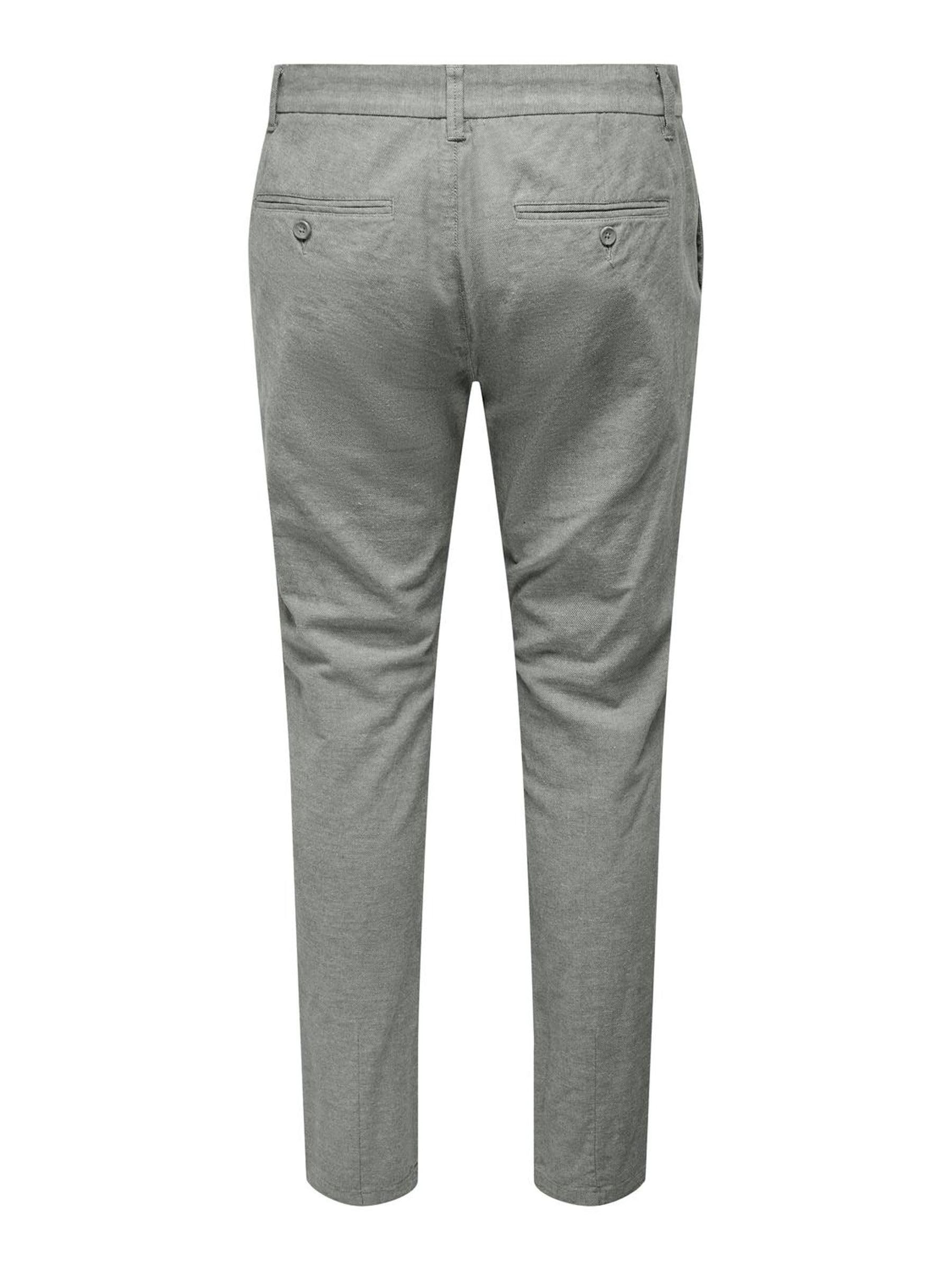 Only & Sons Onsmark pantaloni uomo 36W/32L gessato grigio