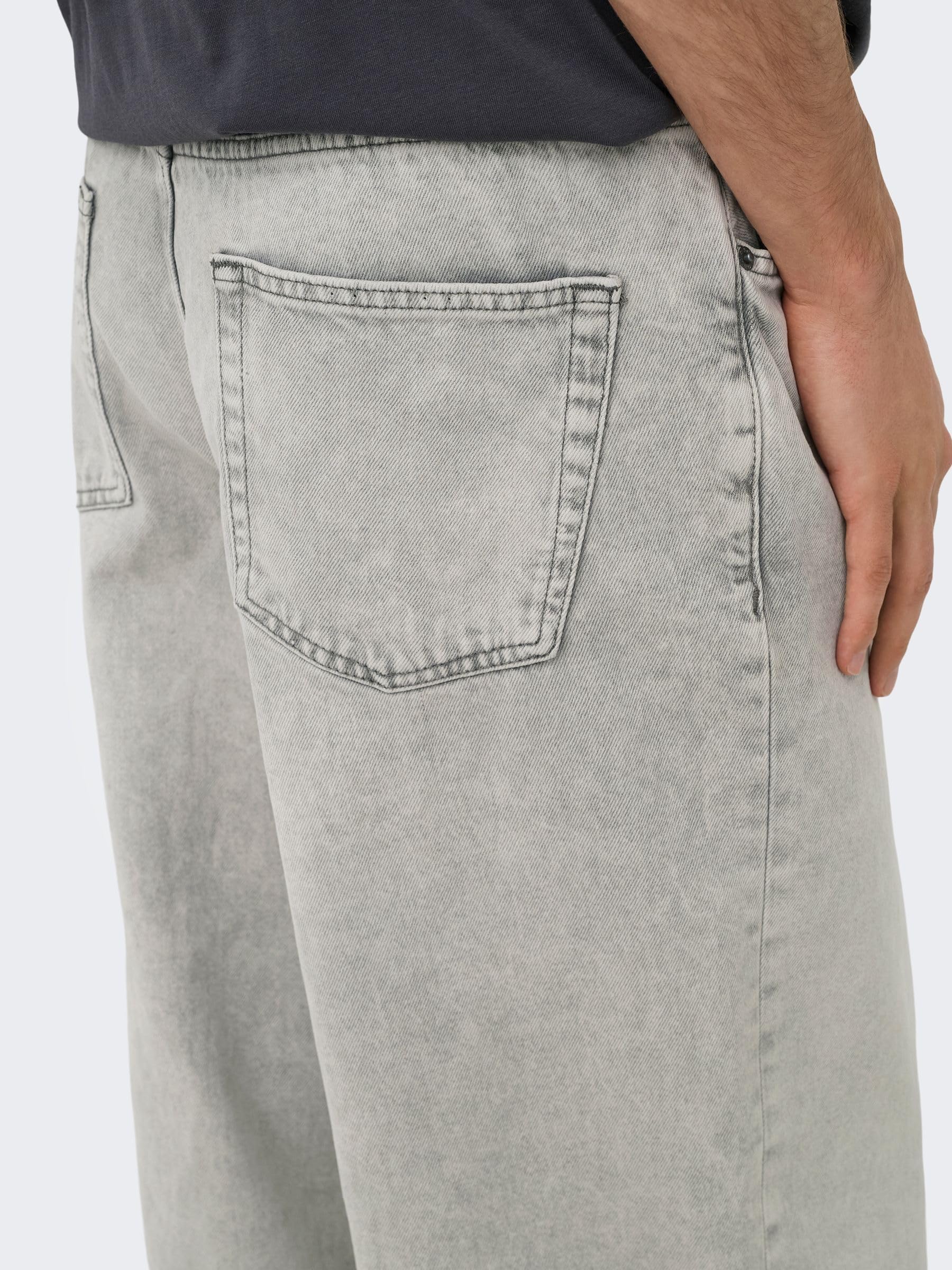 Only & Sons Onsremi Wide Acid Grey 6470 Jeans 36W/32L grigi