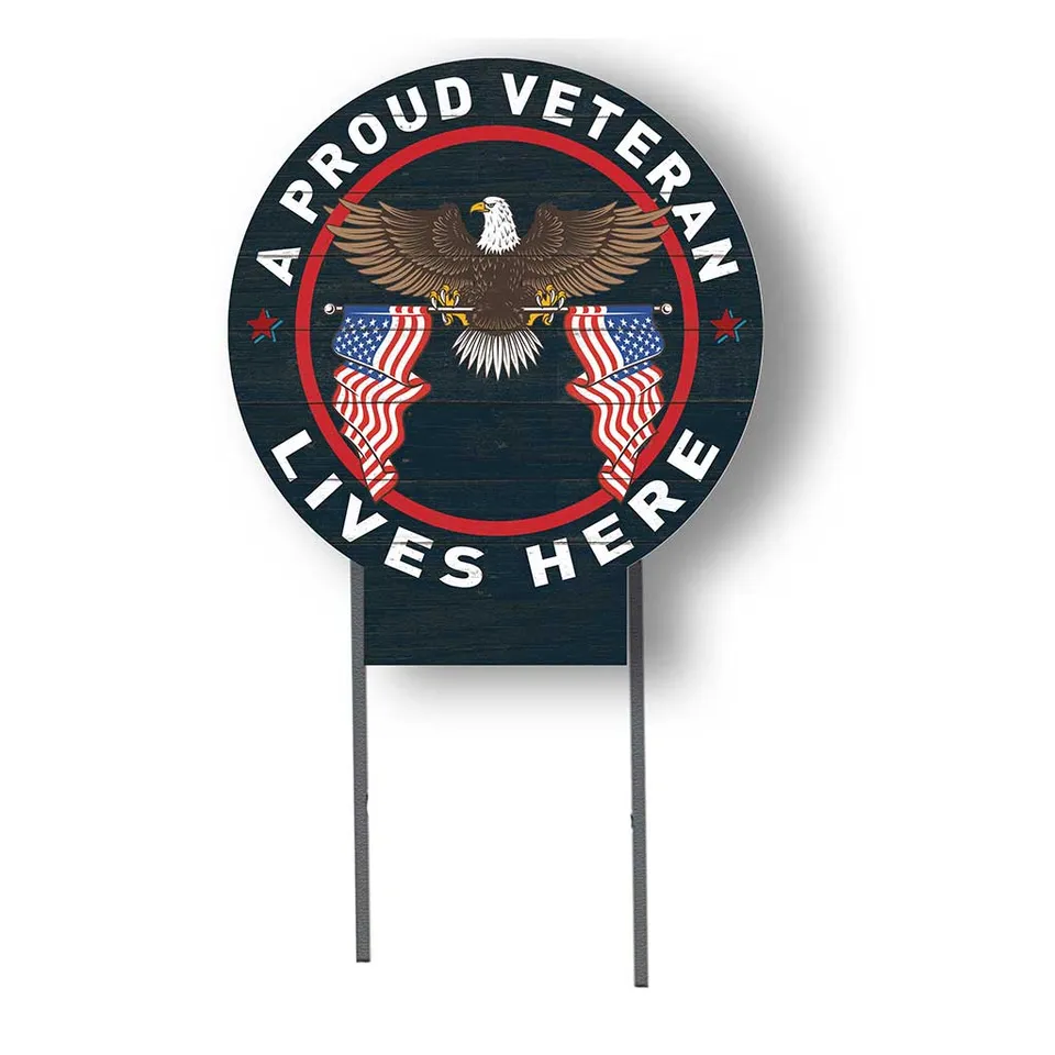 7.62 Design Home U.S. Veteran Cartello Giardino 20x20 PVC