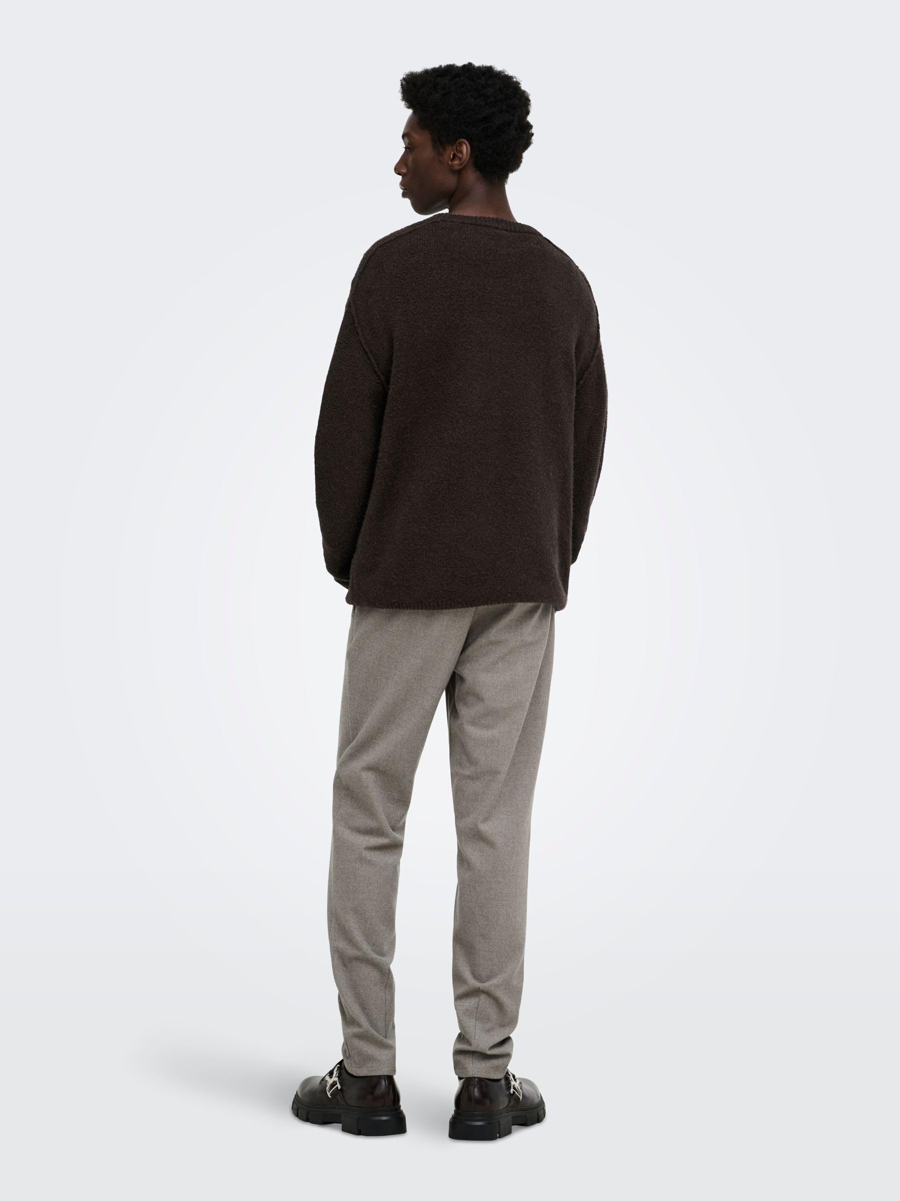 Only & Sons Onsjames Cutline maglione uomo M beige relaxed