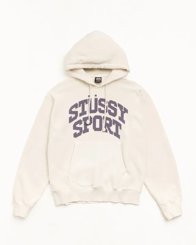 Stussy Block Sport Hoodie felpa bone 100% cotone