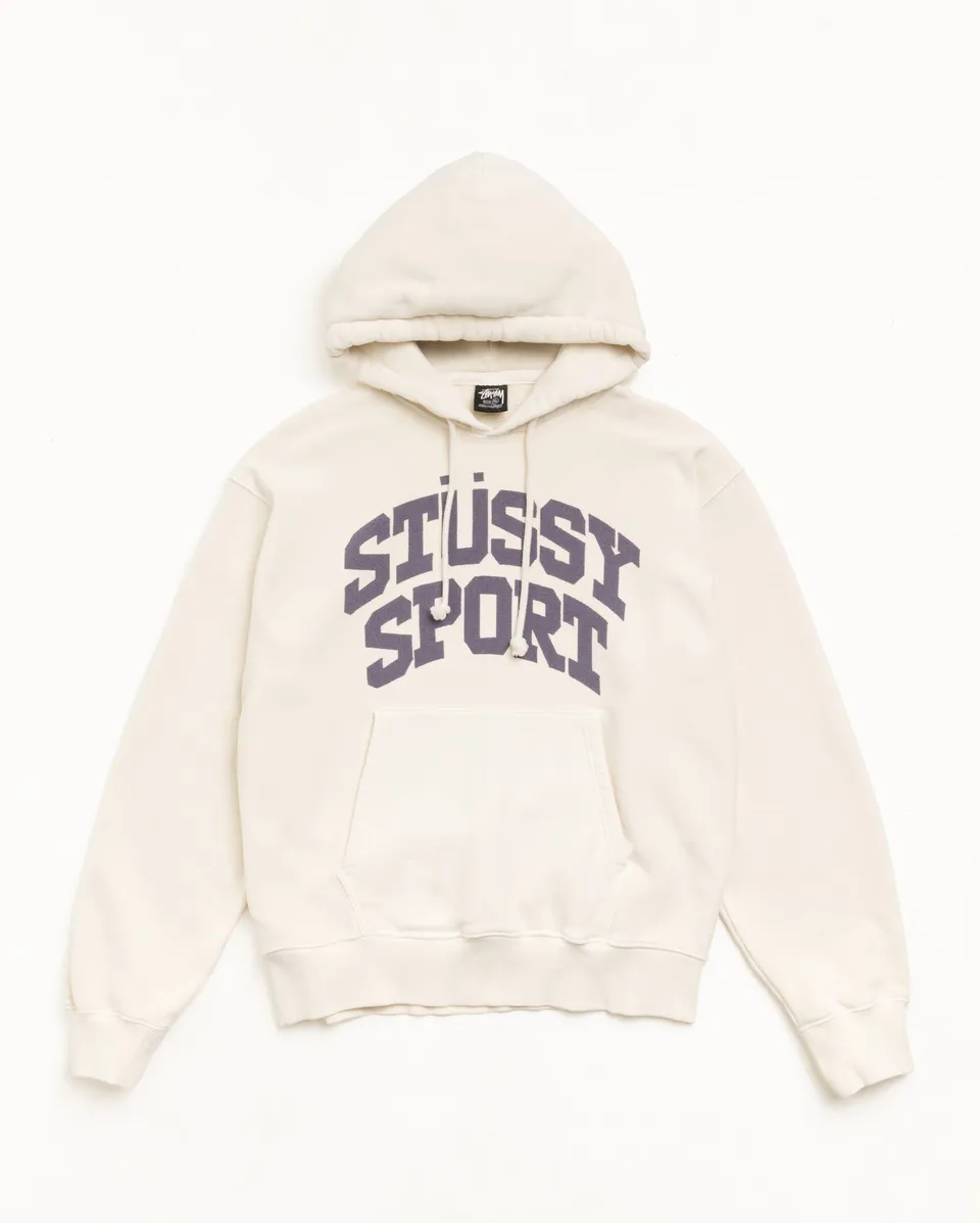 Stussy Block Sport Hoodie felpa bone 100% cotone