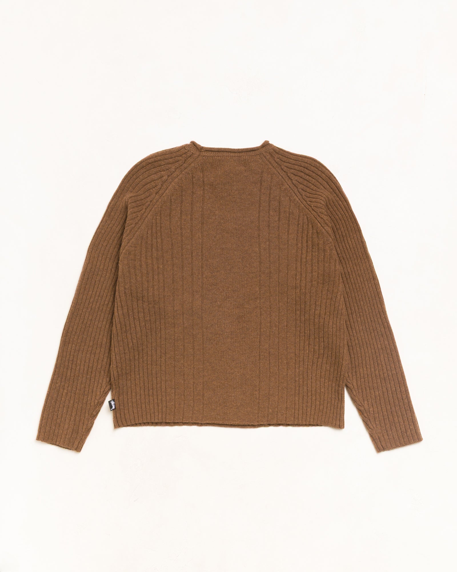 Stussy Merino Roll Neck Sweater maglione marrone lana merino