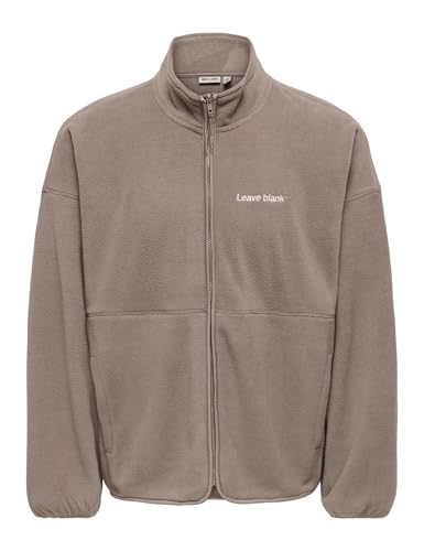 Only & Sons Onsasger Felpa Zip Collo Alto M Nero Onice Uomo