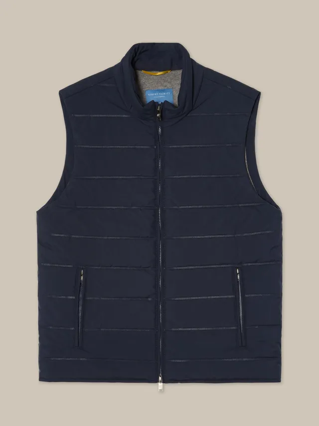 Robert Talbott Driver Quilted Vest gilet trapuntato navy L