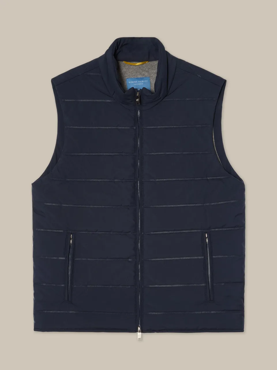Robert Talbott Driver Quilted Vest gilet trapuntato navy L