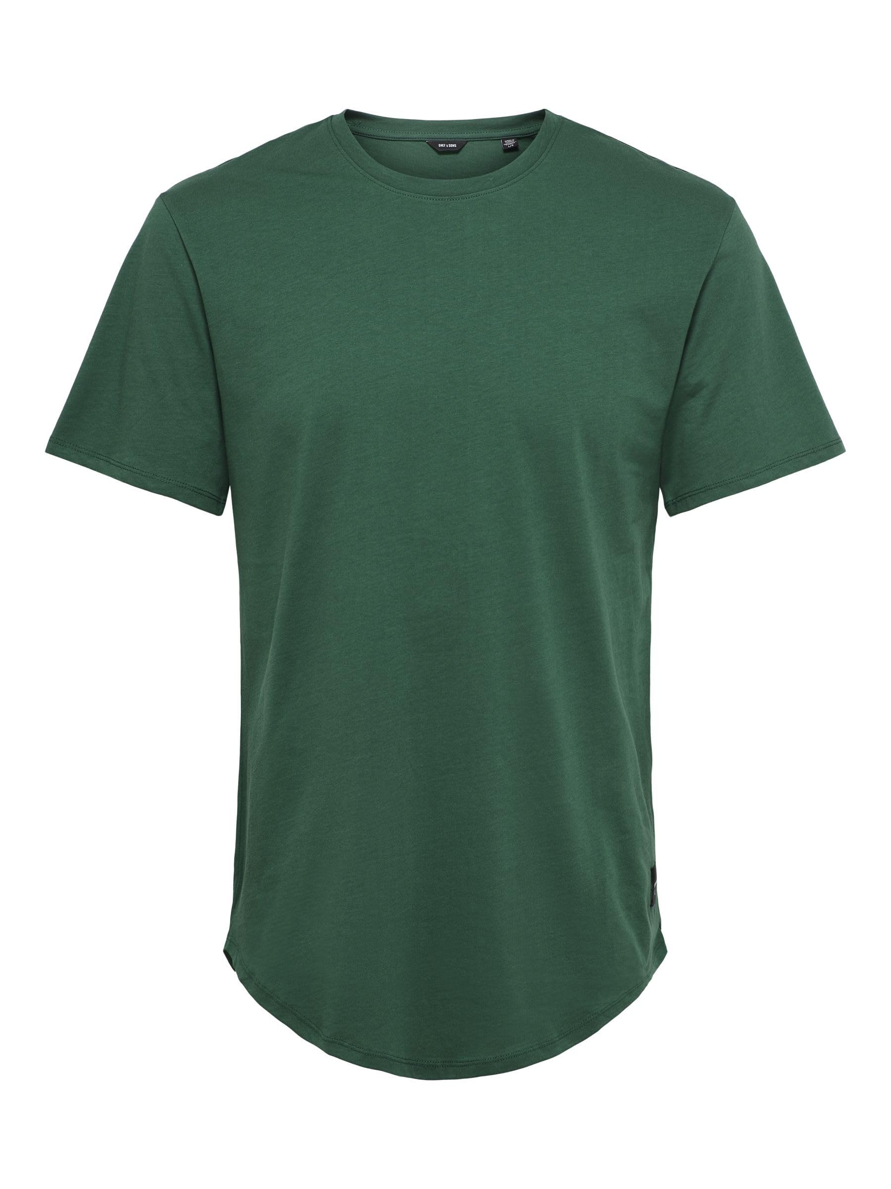 Only & Sons T-shirt girocollo maglietta nera cotone lunga