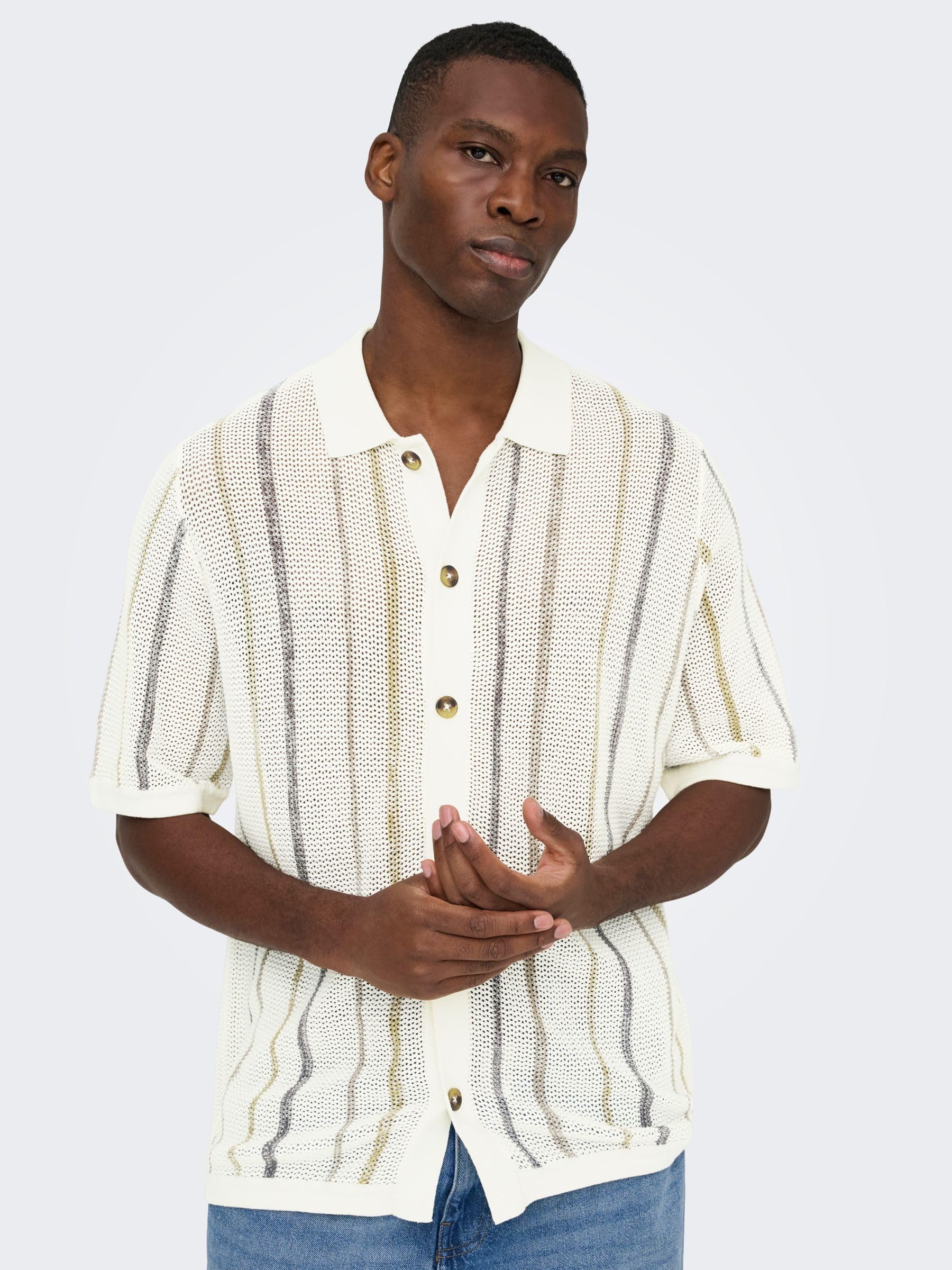 ONLY & SONS Onstobby polo maglia Cloud Dancer taglia XS