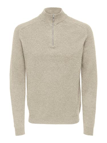 ONLY & SONS Edward Wool Half Zip felpa uomo mezza zip lana