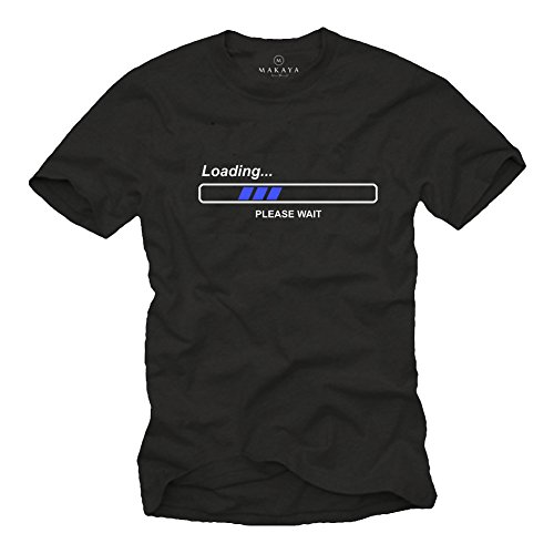 MAKAYA Geek Nerd T-Shirt Uomo Cotone Taglia L