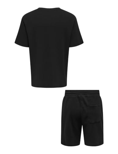 Only & Sons Steward Set Uomo Nero Maglia + Pantaloncini