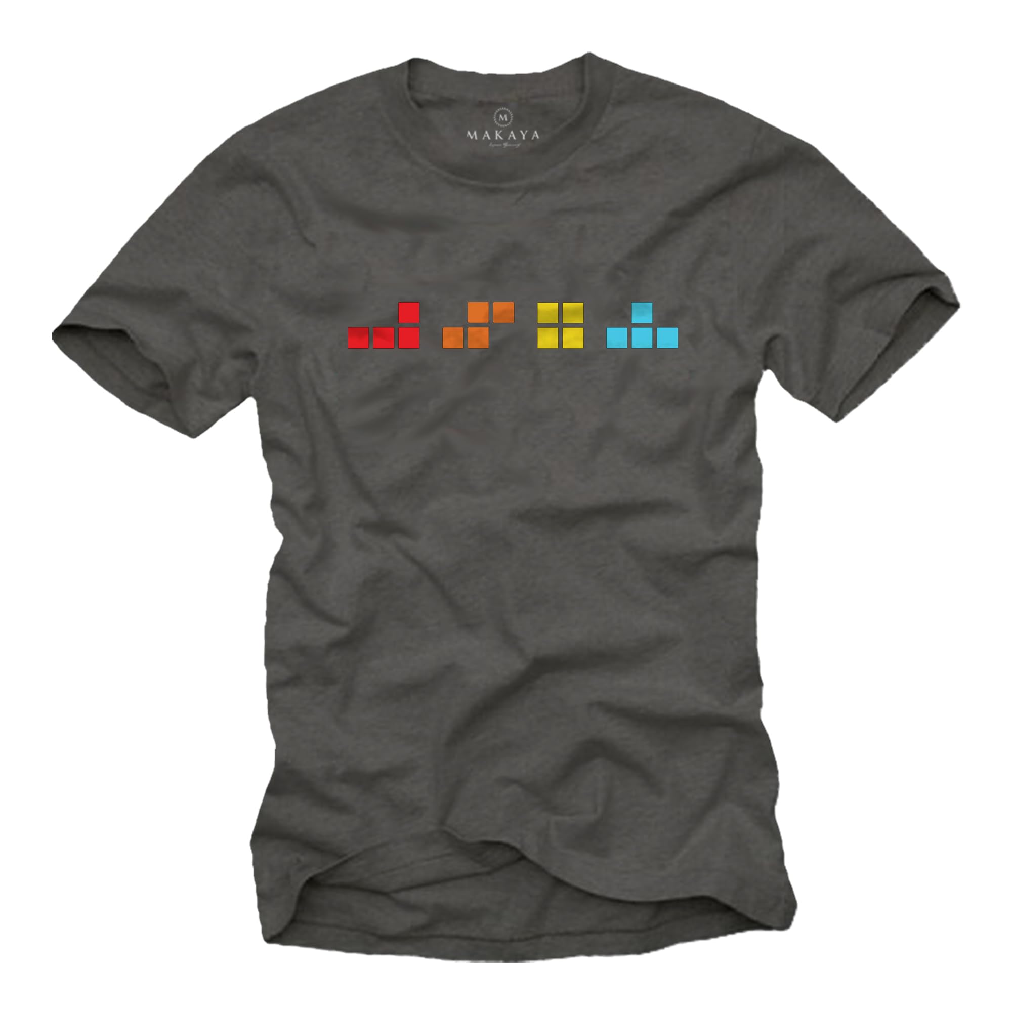MAKAYA Gamer T-Shirt Uomo L Nero 100% cotone