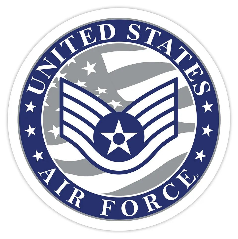 7.62 Design Air Force E-5 Decal vinile 3.5 tonda