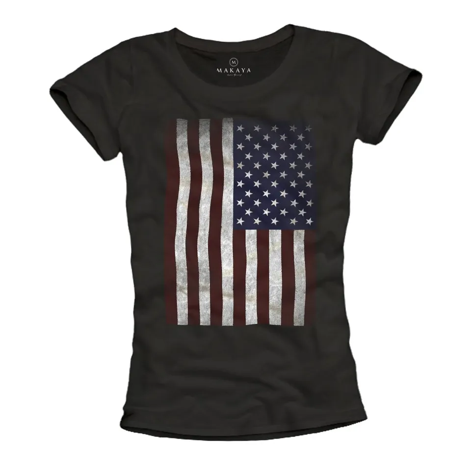 MAKAYA USA maglietta donna bandiera americana taglia S