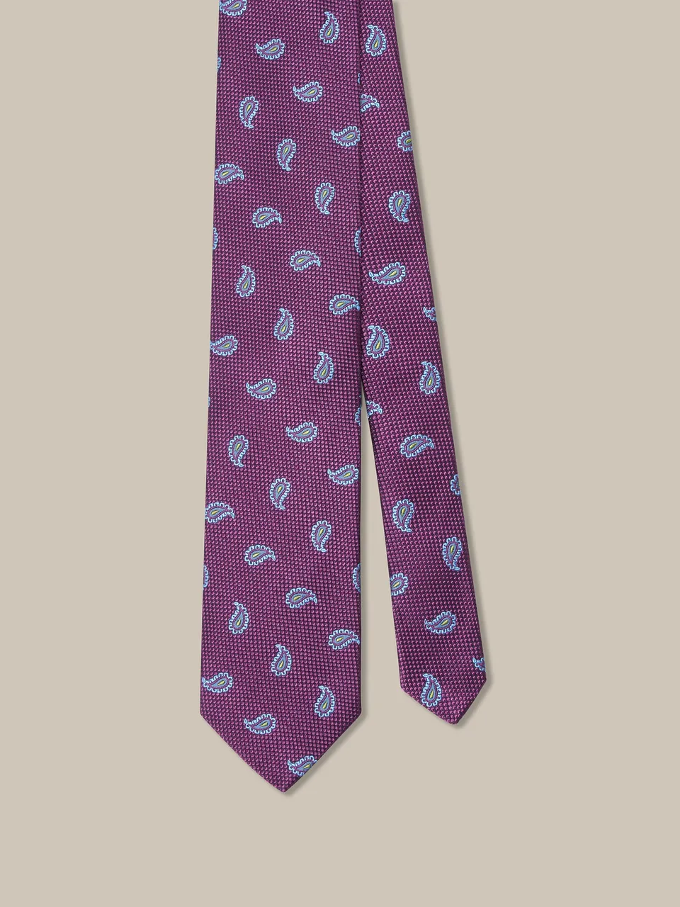 Robert Talbott Robert Pine Jacquard cravatta seta viola