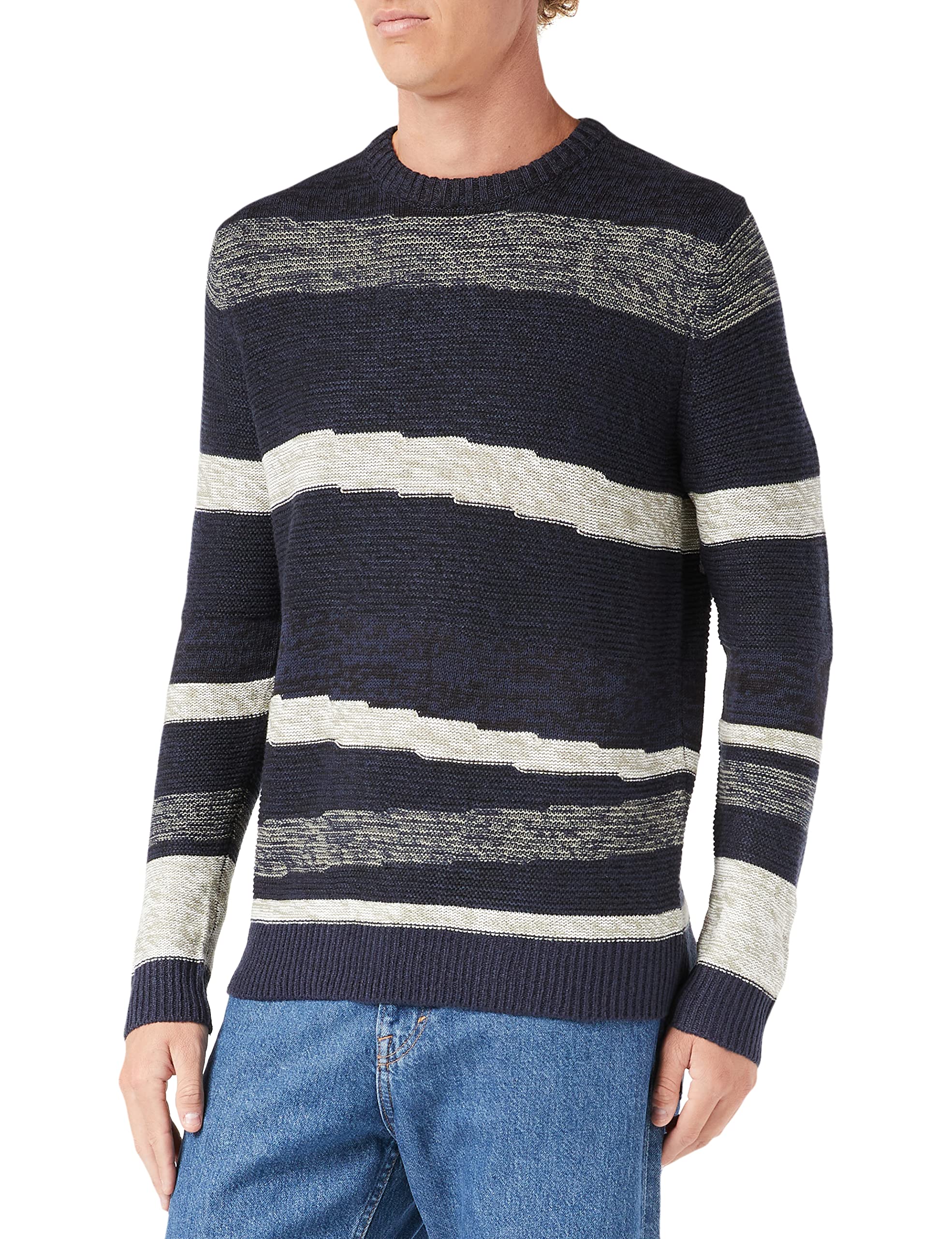 ONLY & SONS maglione uomo motivo girocollo grigio