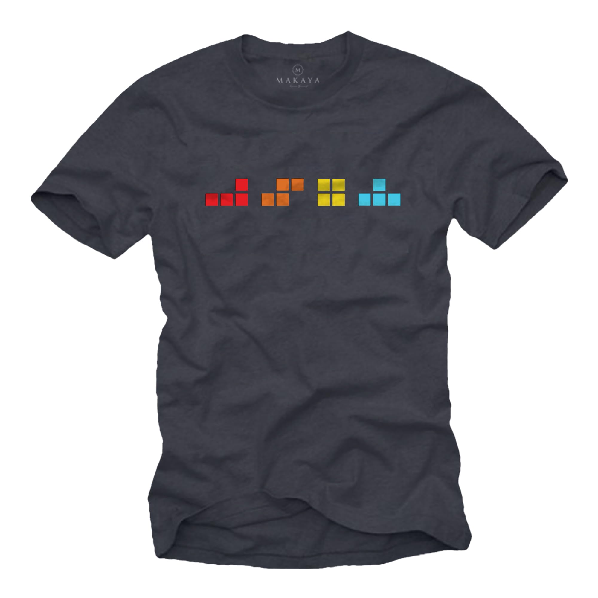 MAKAYA Gamer T-Shirt Uomo L Nero 100% cotone
