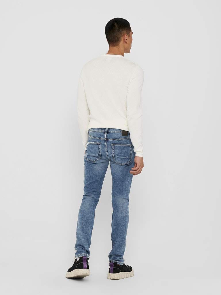 Only & Sons Loom jeans slim uomo blu denim elasticizzato