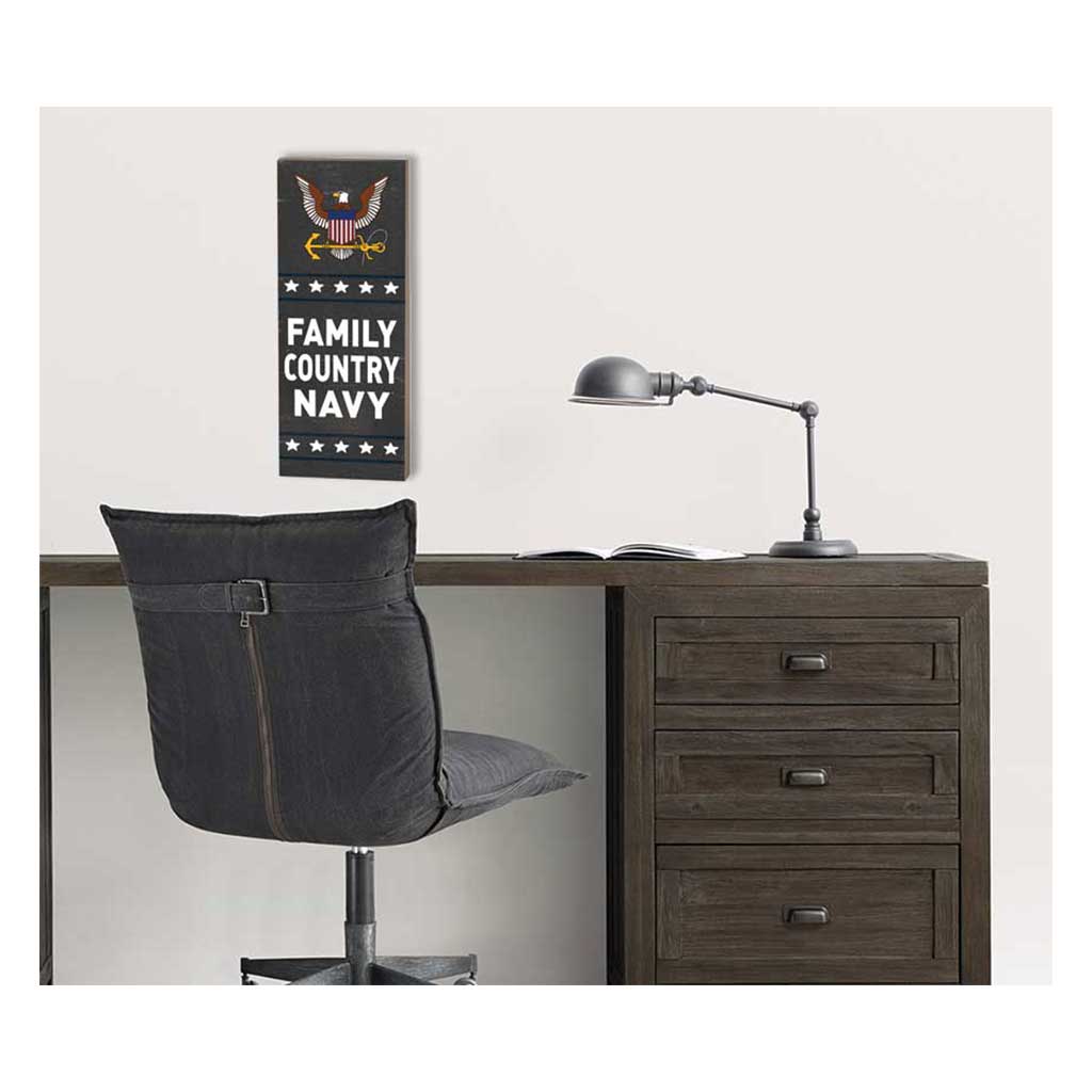 7.62 Design Home Navy Family Insegna Legno 7x18 Blu Navy