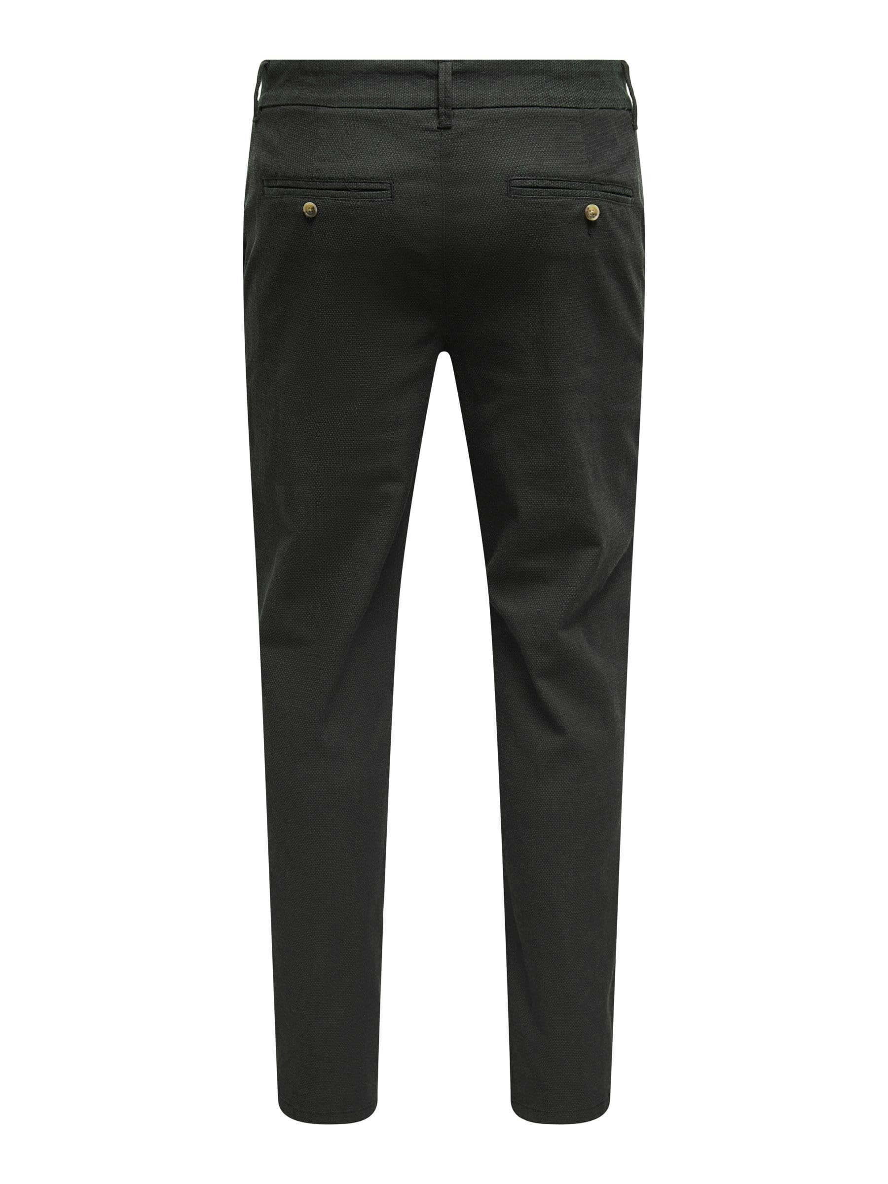 ONLY & SONS Onsmark Pete Pantaloni Uomo Slim Dobby Chino