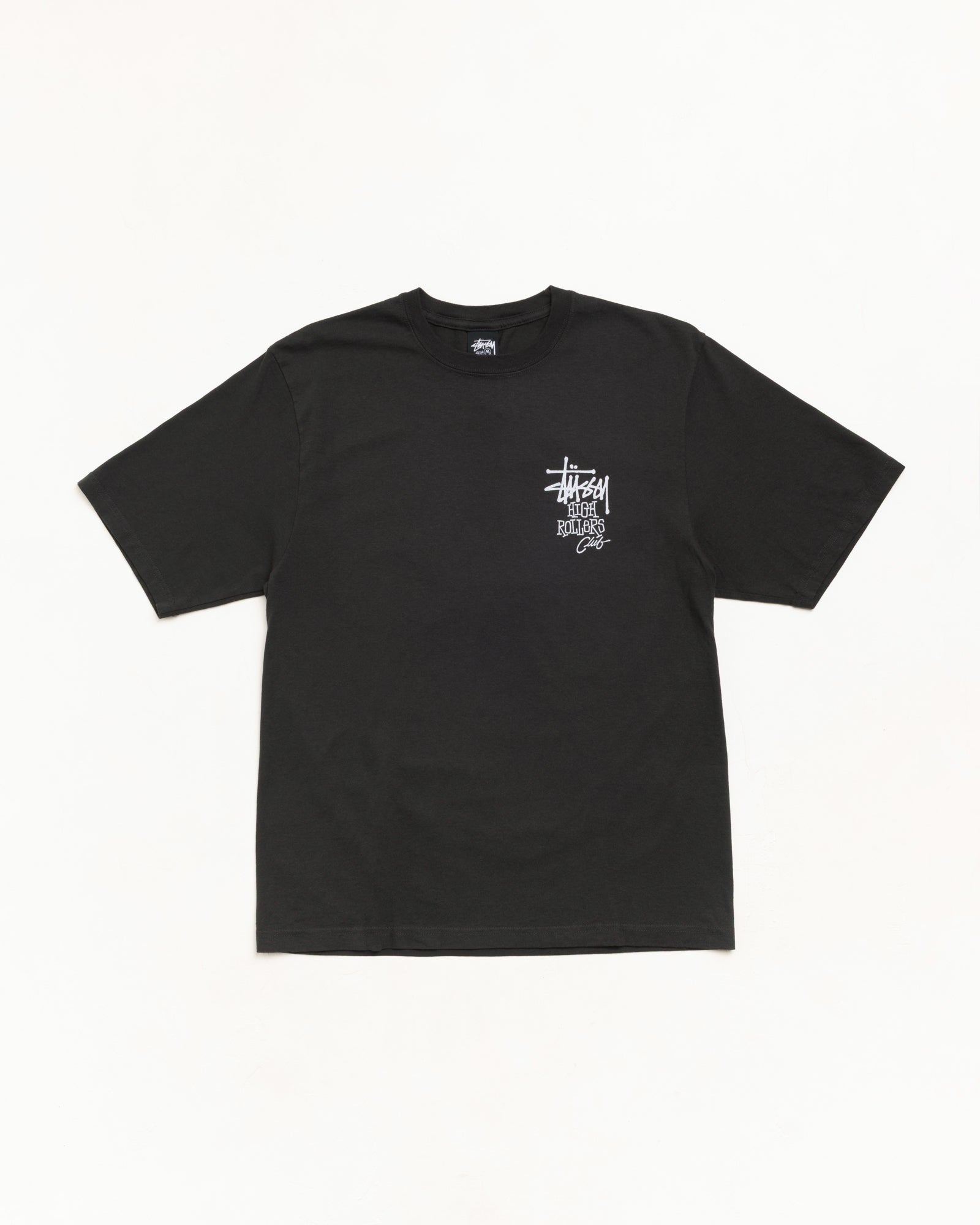 Stussy High Rollers Tee Maglietta Faded Black Cotone