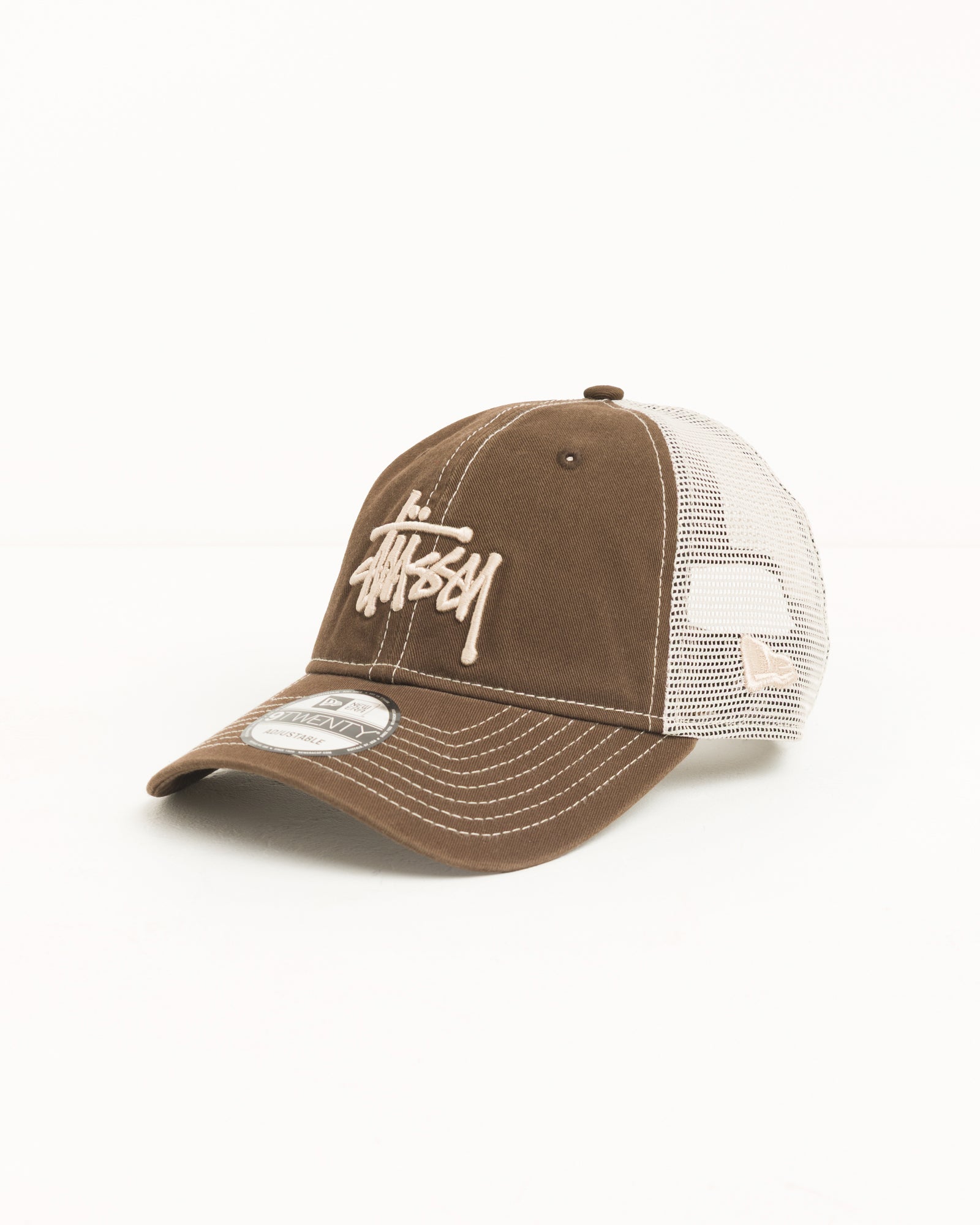 Stussy 9Twenty Washed Basic Trucker cappello mocha taglia unica