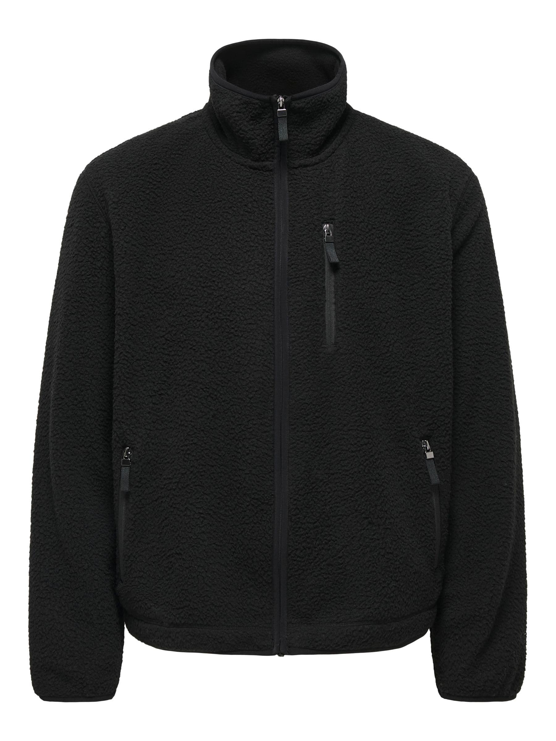 Only & Sons Onsseb Life Sherpa giacca uomo Nero