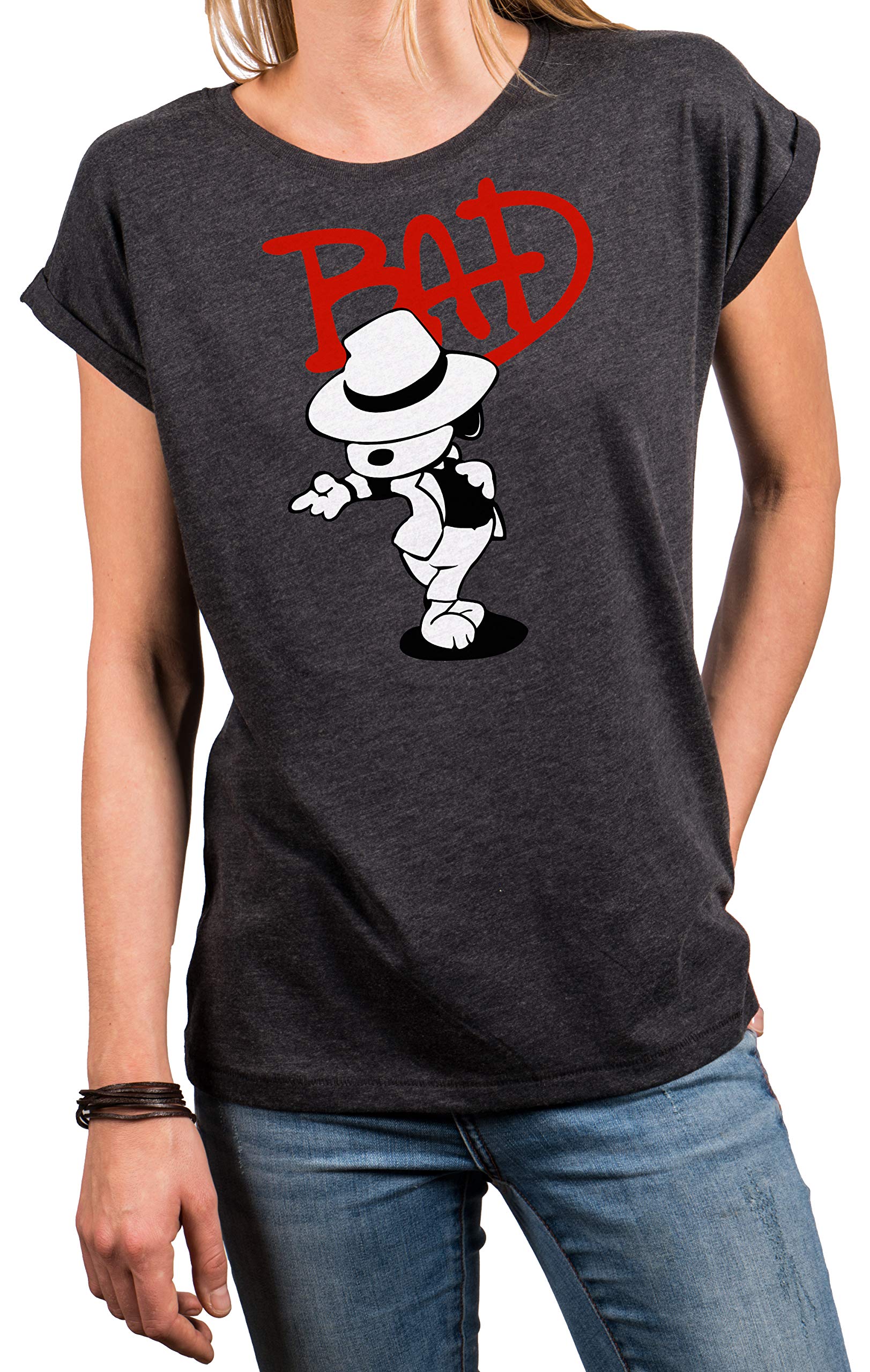 MAKAYA T-Shirt Donna Bad Dog Jackson Maglietta XL Cotone