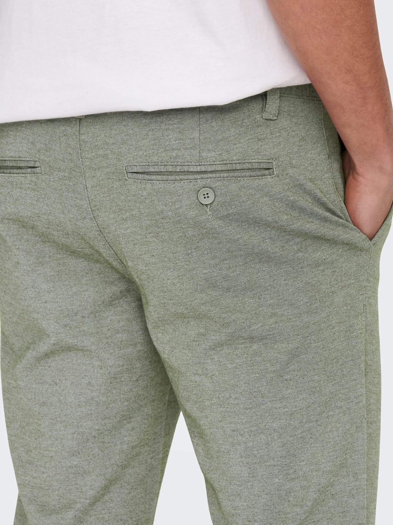 ONLY & SONS MARK Slim Chino uomo 38W/32L beige cotone