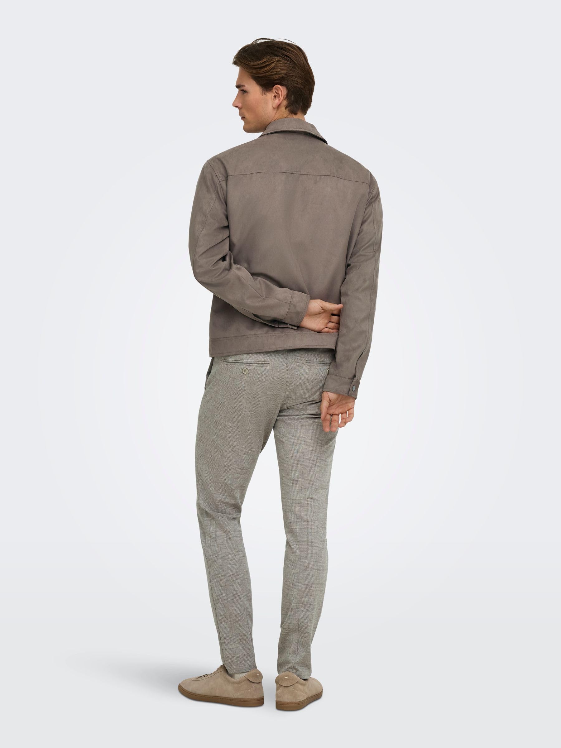 ONLY & SONS Mark Pantaloni chino uomo slim gessato