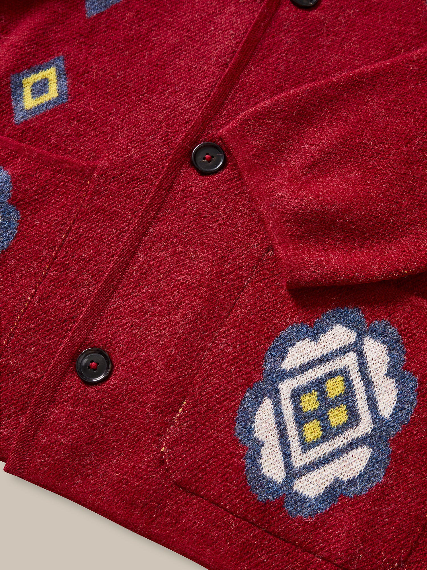 Robert Talbott Devon Cardigan Baby Alpaca Rosso Multi