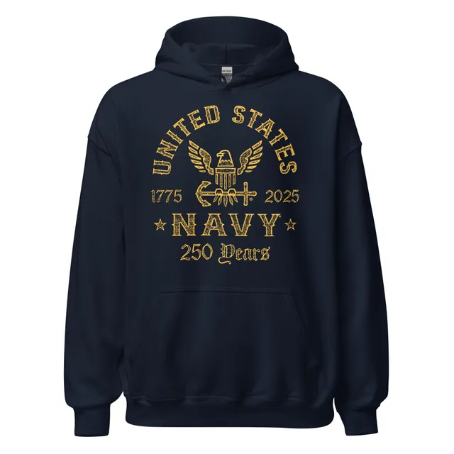 7.62 Design Navy 250th Felpa Cappuccio Blu Cotone Unisex