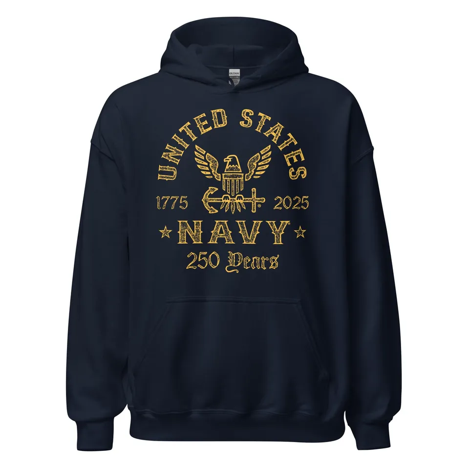 7.62 Design Navy 250th Felpa Cappuccio Blu Cotone Unisex