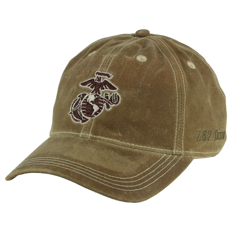 7.62 Design USMC EGA cappello baseball uomo tan cotone cerato