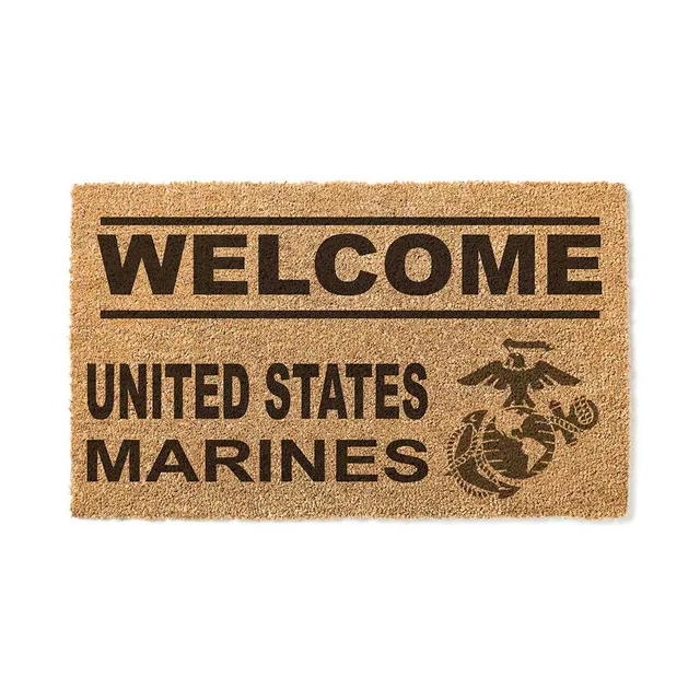 7.62 Design Home Products zerbino cocco USMC Welcome 18x30