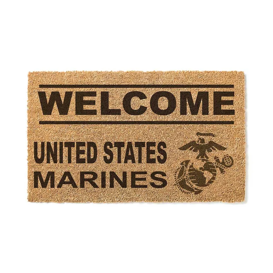7.62 Design Home Products zerbino cocco USMC Welcome 18x30