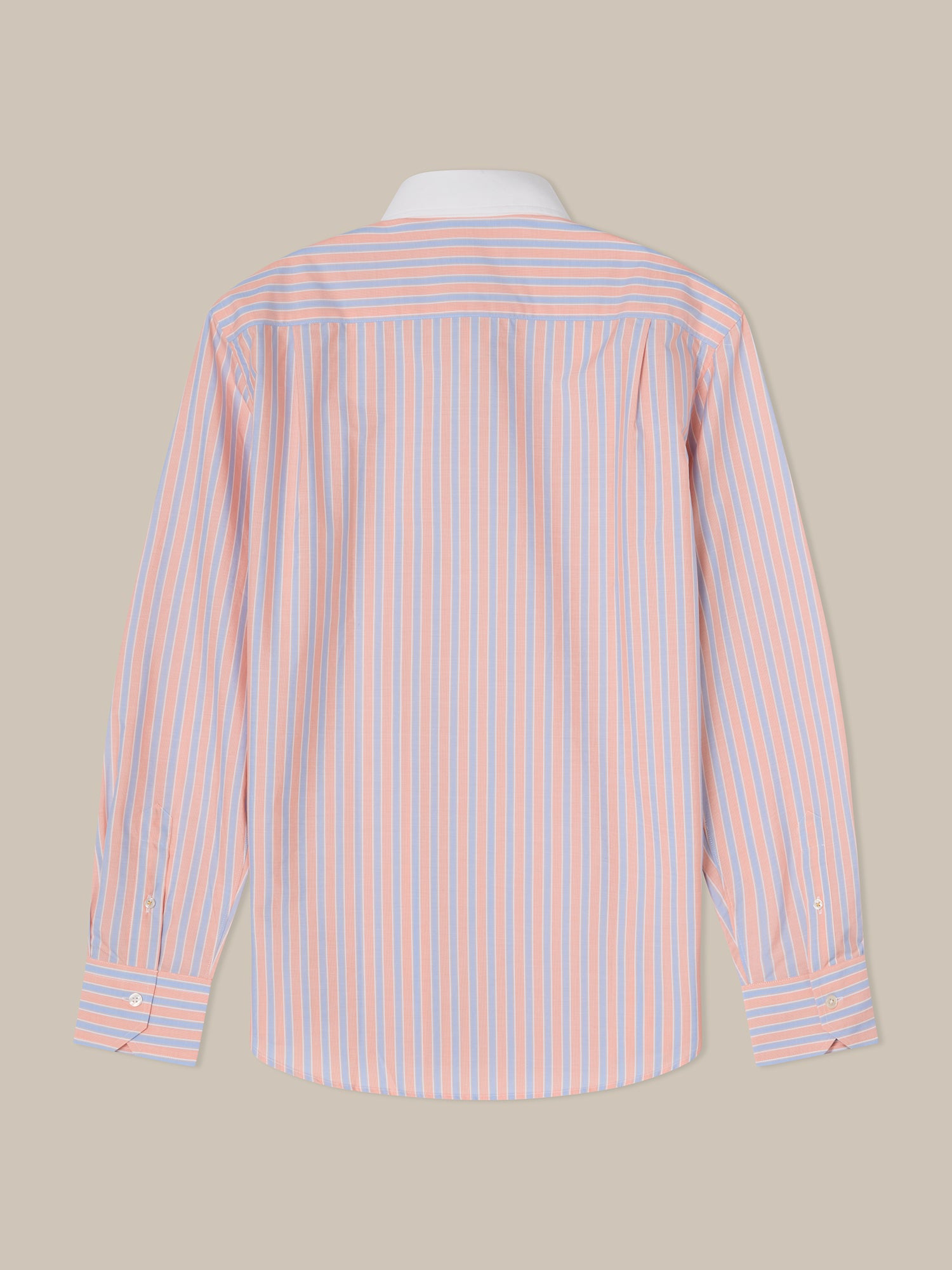 Robert Talbott Reynolds Camicia Righe Arancione Poplin
